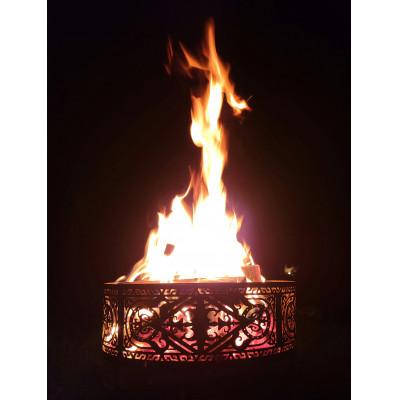 ふるさと納税 あま市 癒しの焚き火台　キルギス民族模様　Lサイズ　直径450mm |  | 03