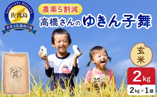 令和8年産 佐渡島産ゆきん子舞 玄米2kg 農薬5割減 | 新潟県産ゆきん子舞 新潟産ゆきん子舞 佐渡産ゆきん子舞 ゆきん子舞 農薬5割減 お米 米 玄米 おこめ コメ 2キロ にいがた さど 新潟県 佐渡市 195962-084102