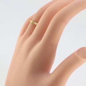 K18YG　ひし形カットリング 2mm幅 J-452