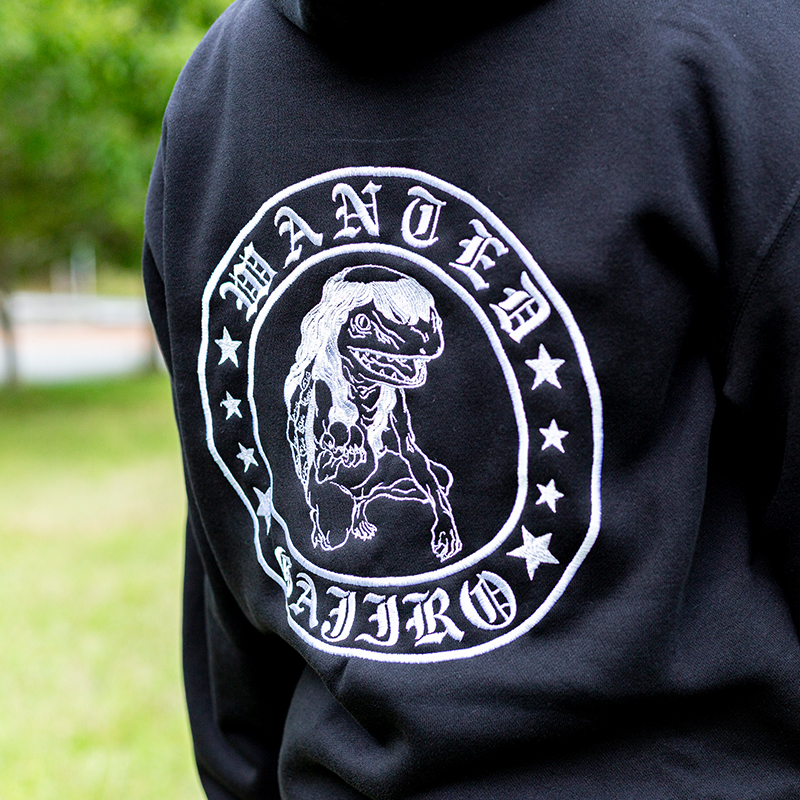 ガジロウ刺繡入りパーカー 【Lサイズ】 福崎町 キャラクター 妖怪 河童 カッパ