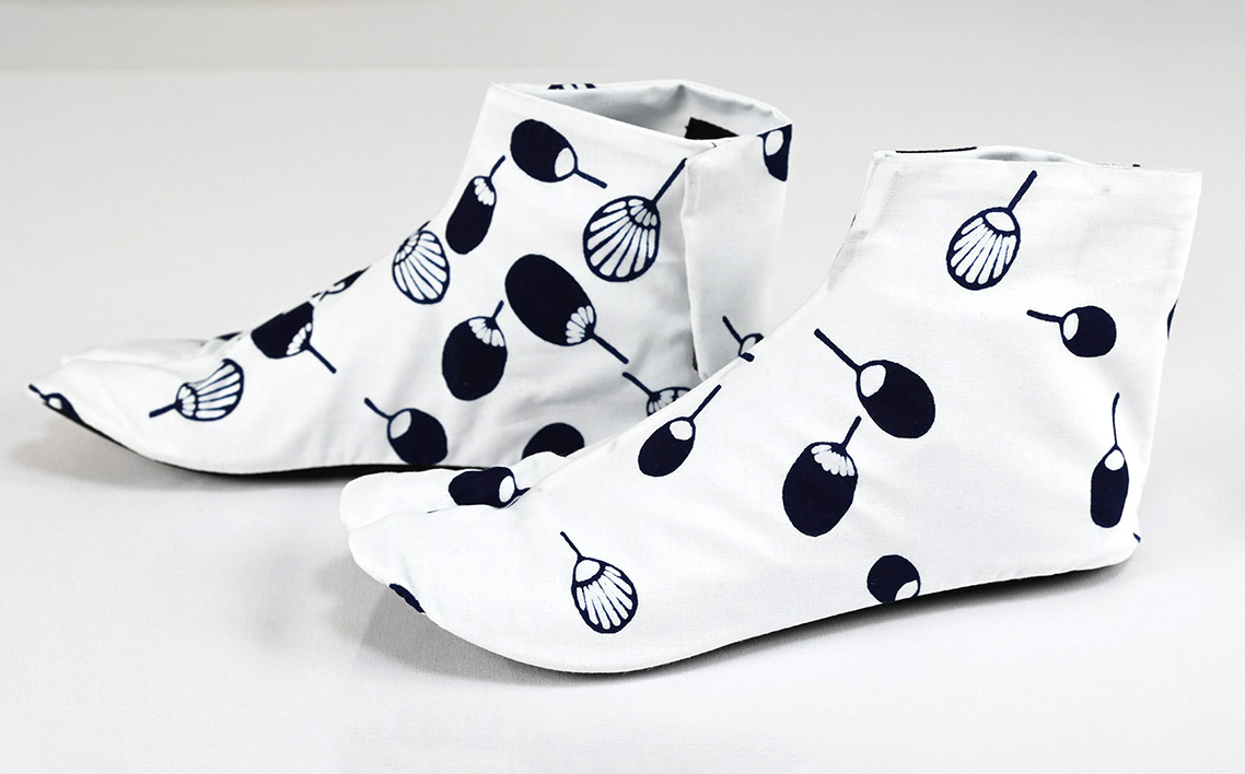 No.491-06 「SAMURAITABI」竺仙足袋 うちわ柄（19cm）