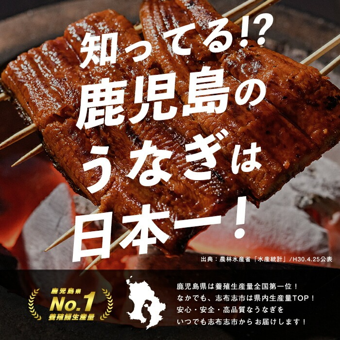 【志布志の日】＜きざみ鰻付き！＞鹿児島県産うなぎ蒲焼 名水慈鰻 特大3尾(1尾190g以上)＜計570g以上＞　うなぎ 鰻 ウナギ 3尾 国産 蒲焼 かばやき 冷凍 真空 真空パック 無頭 うな重 ひ