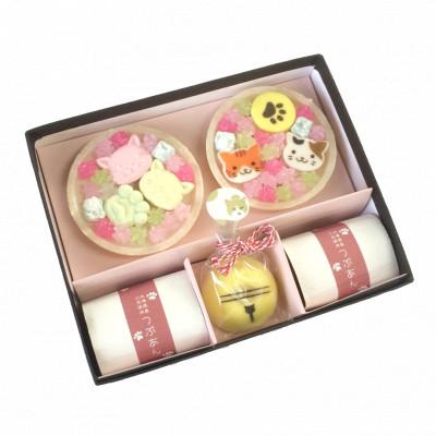 ふるさと納税 宇治田原町 《京の老舗》「ねこ忍茶かぷちーの」と「ねこもにゃか」お配りセット(各4箱) |  | 03