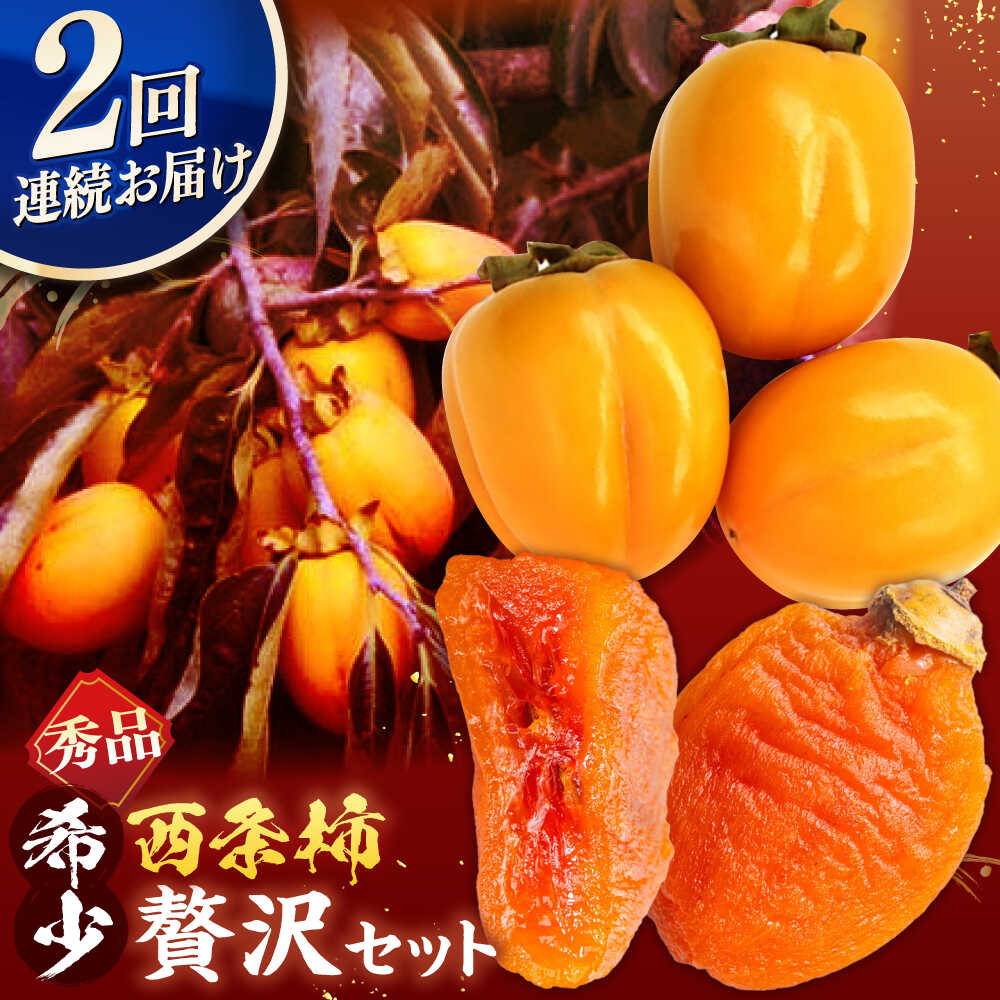 【ふるさと納税】【先行予約】【10個限定】【全2回定期便】柿の贅沢セット！ 合わせ柿6玉 プレミアム干し柿SHUKU L玉以上4玉 島根県松江市/マルカミ農縁株式会社 [ALCM017] ｜ 干柿 干し柿 柿 カキ かき 秋 フルーツ 果物 スイーツ ドライフルーツ 高糖度 高級柿 くだもの