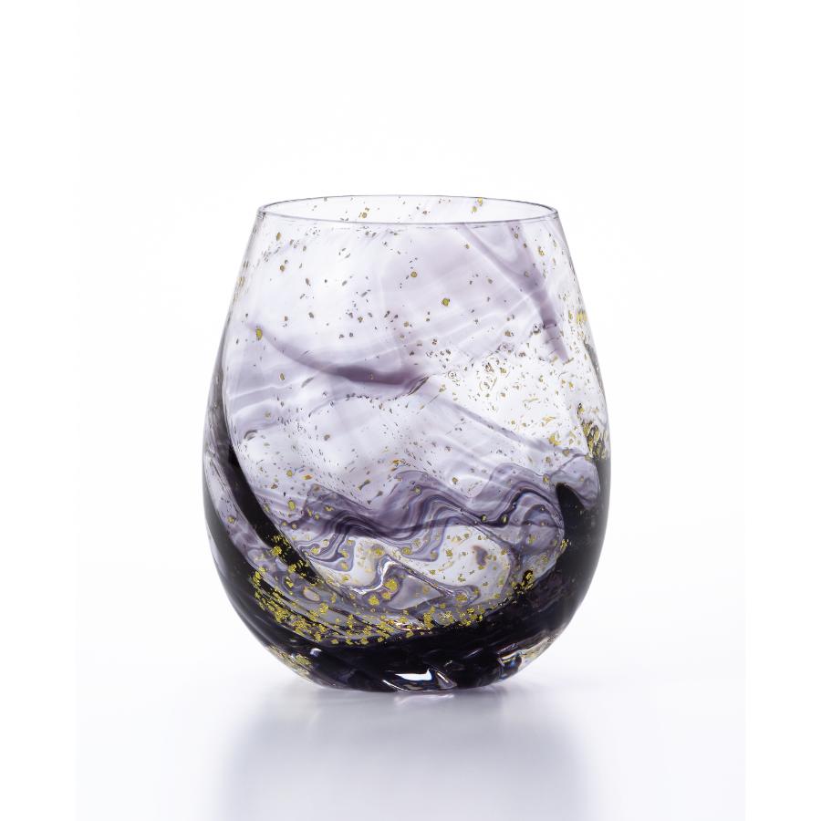 ＜津軽びいどろ＞ねぶたあかり ロックグラス sumi