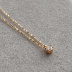 【ダイヤモンド0.1ct K10ネックレス】華やかなイエローゴールドと気品あふれる6本たてづめ 長さ40cm KN01050Y / 金 ゴールド ダイヤ ジュエリー アクセサリー ギフト プレゼント 