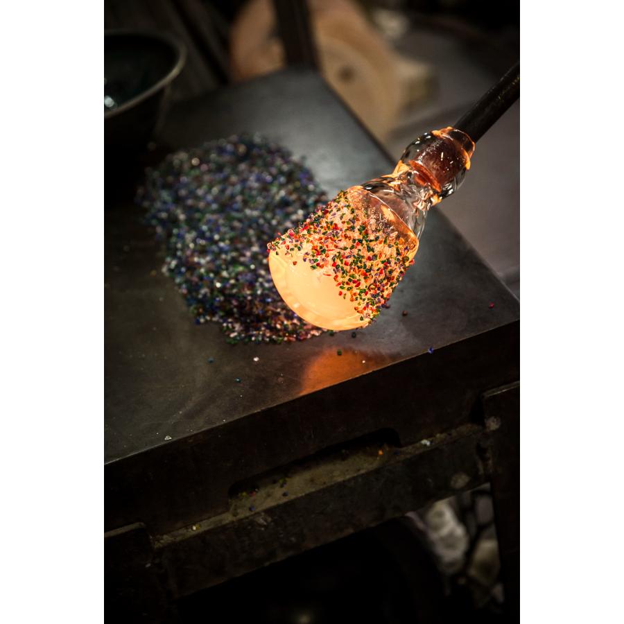 ＜津軽びいどろ＞天開 フリル花器ねぶた