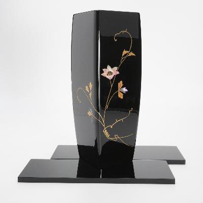 ふるさと納税 高岡市 【高岡漆器】胴割　花生　鉄線貝入