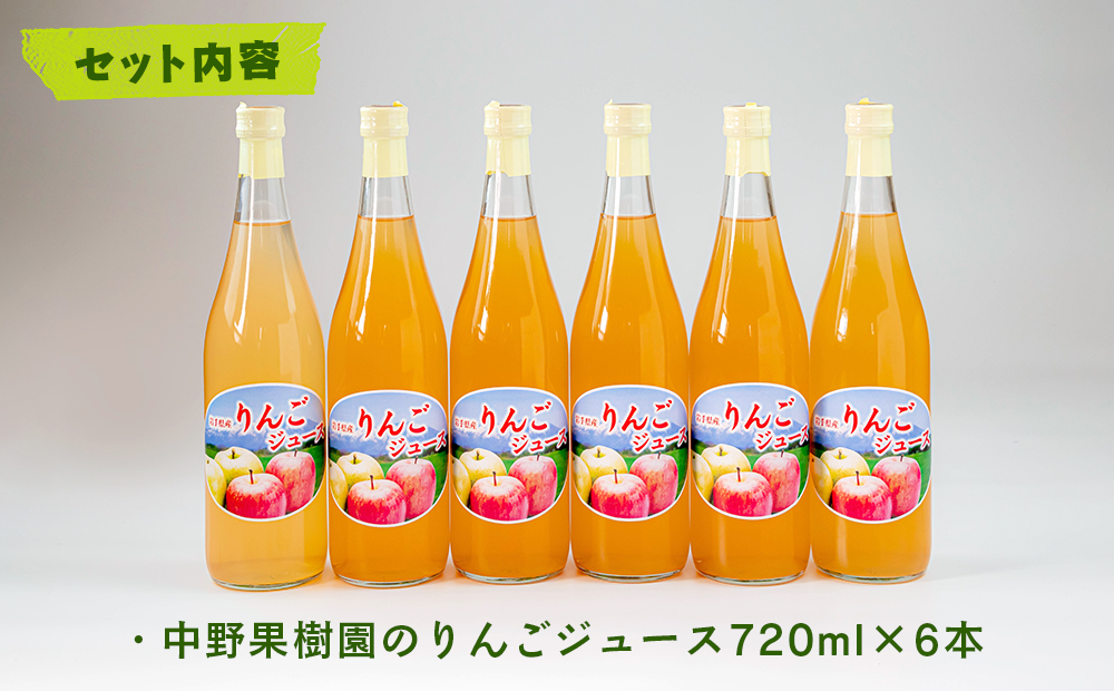 搾りたて果汁100％！無添加りんごジュースお楽しみ６本セット　訳あり