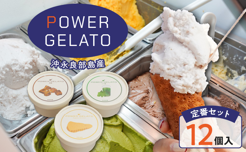 POWER GELATO 沖永良部島産（定番セット12個入り）　W066-001-02【POWER GELATO】