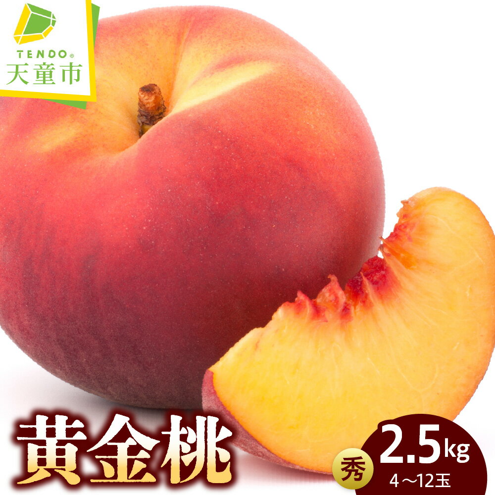 【ふるさと納税】もも ( 黄金桃 ) 2.5kg 先行予約 令和8年産 2026年産 桃 黄桃 ピーチ peach 果物 くだもの デザート 旬 冷蔵 お取り寄せグルメ 産地直送 送料無料 【 山形県 天童市 】