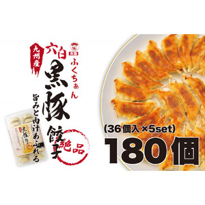 【大阪名物】大阪ふくちぁん黒豚餃子 冷凍生餃子 180個 ［36個入×5セット］