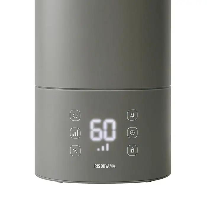 上給水ハイブリッド加湿器 550ml 上から給水 AHM-HU55A-H グレー アイリスオーヤマ｜加熱式 花粉対策 省エネ超音波式スチーム式 オフィス