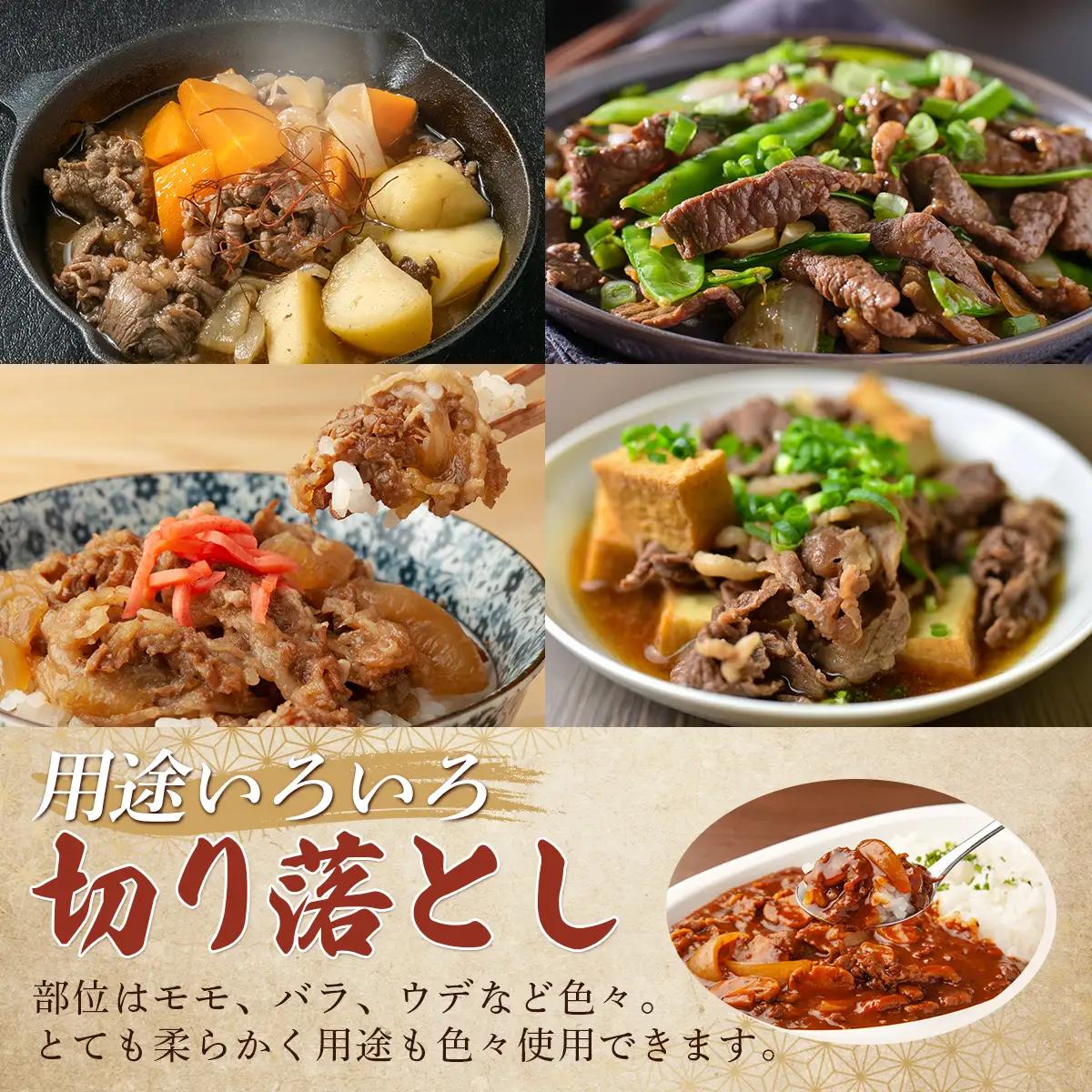 【おぐにビーフ】 北海道産 黒毛和牛 牧場直送 切り落とし 500g×2 HOKQ003