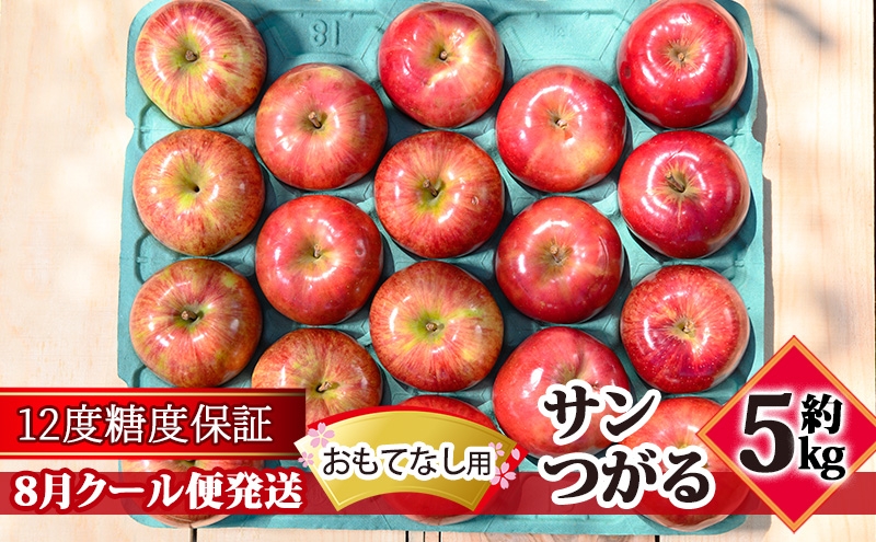 
                  【8月クール便発送】（12度糖度保証）おもてなし用 家庭用 サンつがる約5kg【 青森りんご 果物類 林檎 リンゴ 青森県産 フルーツ 旬の果物 産地直送  】
                