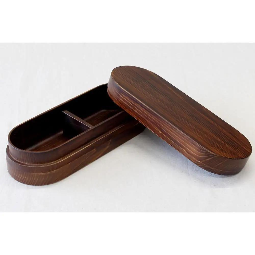 ◇紀州桧弁当箱 タイプ3 DBR ナノコート 弁当包みセット【モクヘン】【TN118】