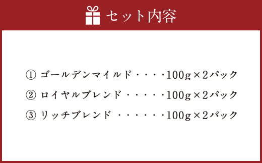 コーヒーマイスター監修 新鮮珈琲 粉 タイプ 3種 6パック セット