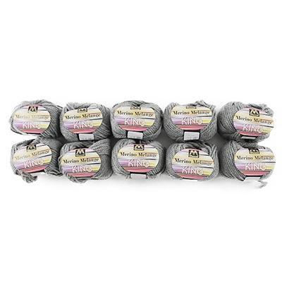 ふるさと納税 江南市 マンセルメリノメランジキング(極太) 2061番色(グレー) 10玉セット |  | 01
