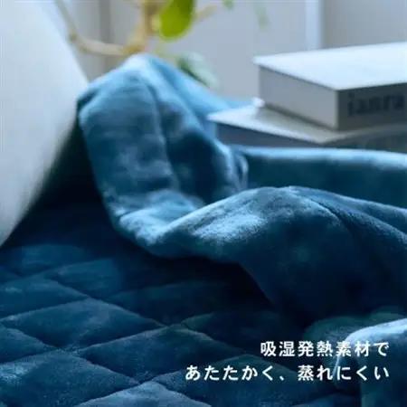 【アクリル敷きパッド 極暖 吸湿発熱 シングルサイズ ベージュ】100×205cm 大阪府忠岡町産【1587811】