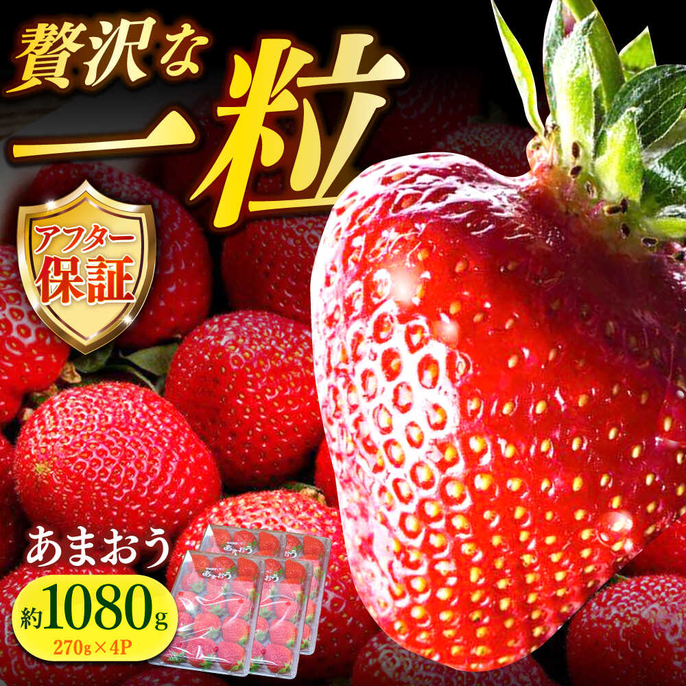 【ふるさと納税】【予約受付】【1月上旬より順次発送】農家直送 朝採り新鮮いちご【博多あまおう】約270g×4パック《築上町》【株式会社H&Futures】 [ABDG002] 18,000円