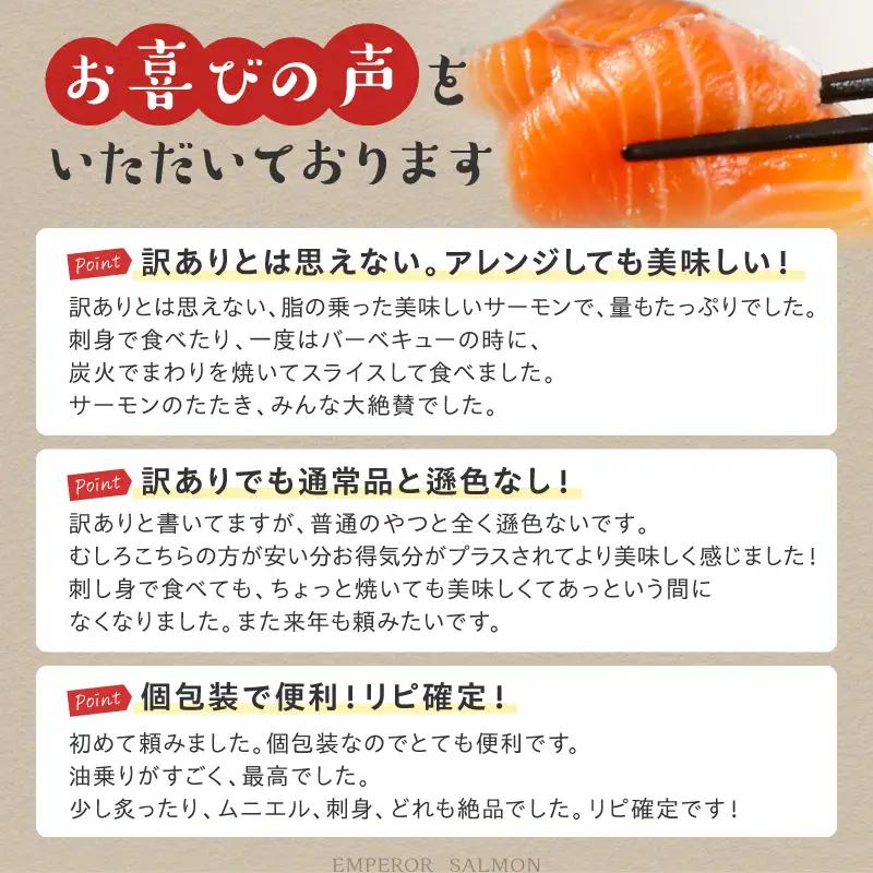 【訳あり】エンペラーサーモン【900g】_T012-1017