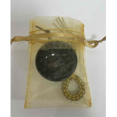 ふるさと納税 高岡市 【高岡銅器】オトノスイッチ組紐座付　漆黒　タイガーアイ |  | 03