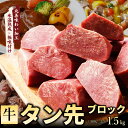 【ふるさと納税】【数量限定】牛タン先 ブロック 1.5kg 丸善味わい加工