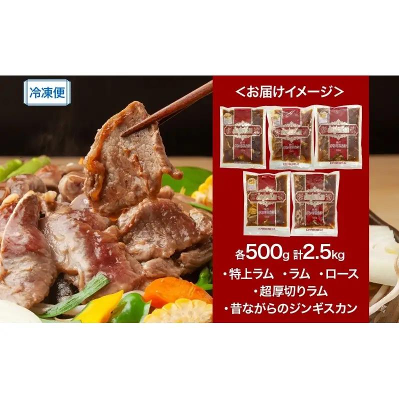 ジンギスカン 5種 2.5kg セット 味付け肉 BBQ