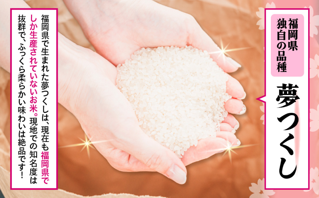 4J4 夢つくし(精米) 福岡県産ブランド米 20kg