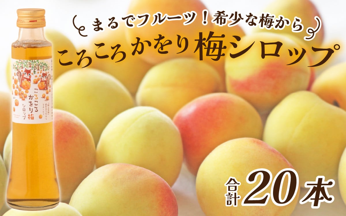 
            まるでフルーツ！希少な梅から「ころころかをり梅シロップ」20本 [I-178003] / 梅 うめ シロップ 加工品 調味料 ジャム 季節ジャム パン ジャムティー ヨーグルト 料理 手造り 詰合せ お取り寄せ 送料無料
          