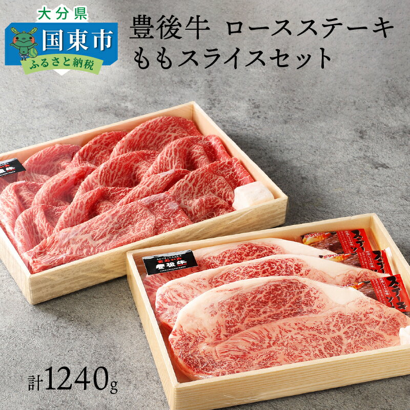 【ふるさと納税】豊後牛/ロースステーキ・ももスライスセット
