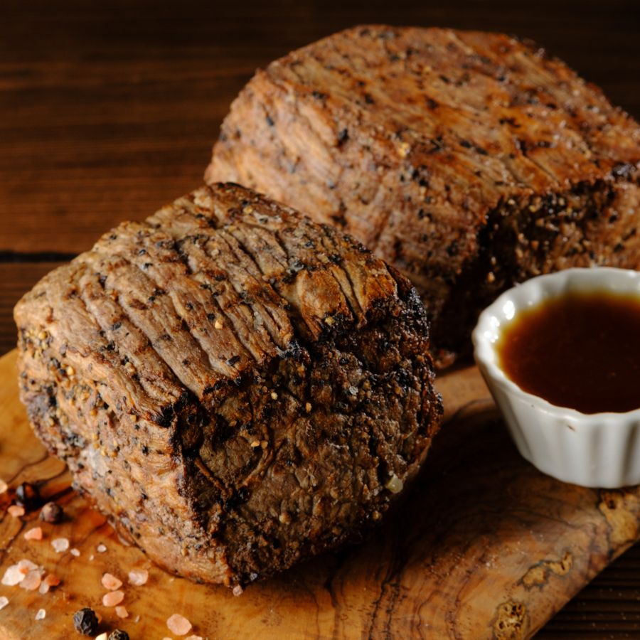 ＜オーシャンファーム＞OMR100[松阪牛」炭火焼備長炭『ローストビーフ』赤身（もも肉）370g