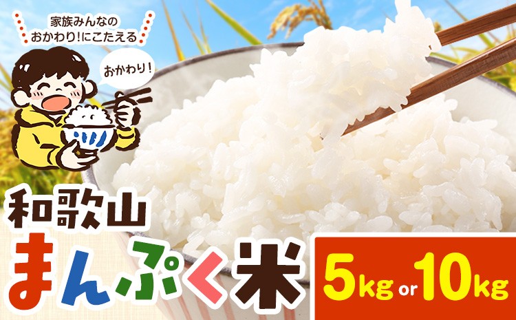 
                  米【速攻出荷!!】 こめ 和歌山まんぷく米 約5kg 10kg 《最短1～5営業日以内に出荷予定(土日祝除く)》  和歌山県 岩出市 送料無料 お米 コメ 白米 精米 国産米 ごはん お弁当 農家 未検査米 和歌山 産地直送 ブレンド米
                