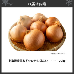 玉ねぎ 北海道産 20kg MLサイズ以上