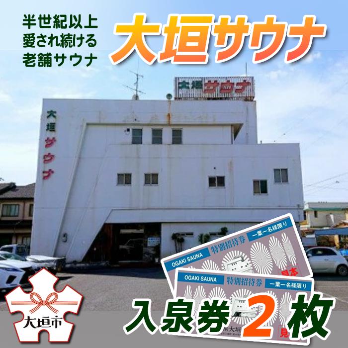 【ふるさと納税】大垣サウナ入泉券（2枚） サウナの聖地 天然水 水風呂 ととのい体験 サウナ飯 年中無休 オールナイト トオルちゃん