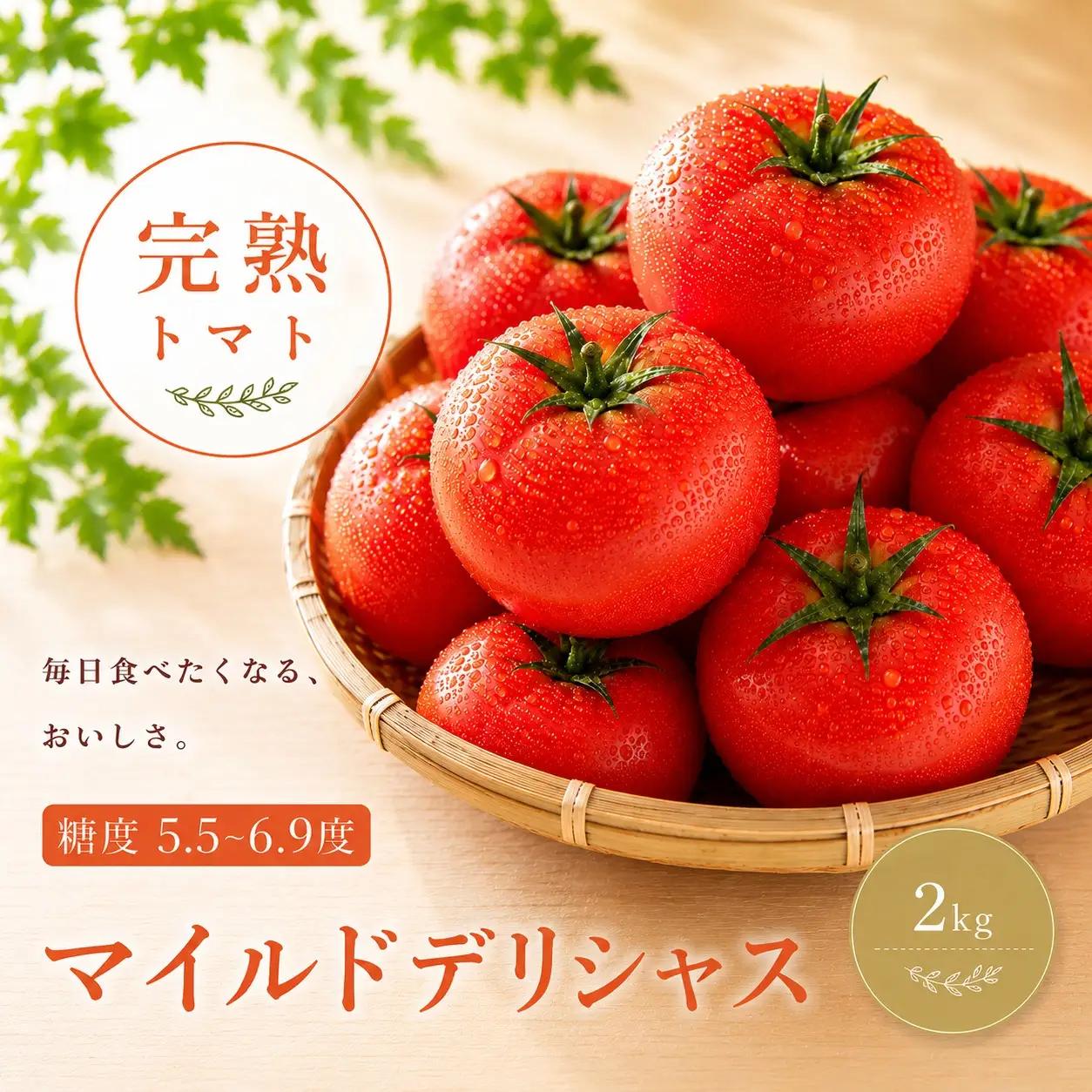 トマト マイルドデリシャス2kg とまと【delf045】
