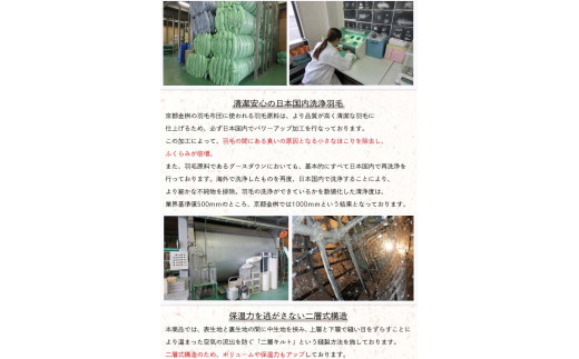 軽くて暖かい、ふかふか羽毛布団 本掛けタイプ 1枚お届け シングルサイズ【株式会社京都金桝 ハンガリーシルバーグースダウン93％使用 重量1.3kg DP380 2層キルト ジラーフ 京都亀岡産羽毛布