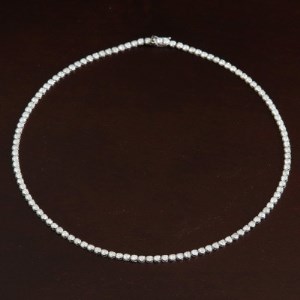 プラチナ900ダイヤモンド7.00ctテニスネックレス【ストレート】【配送不可地域：沖縄県】【1396297】