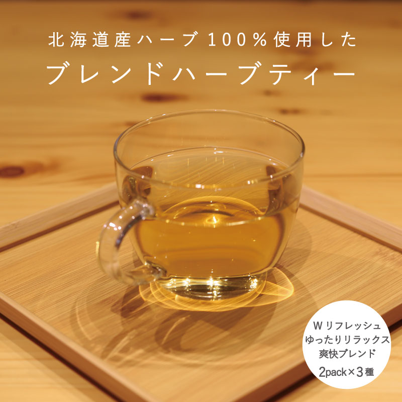 【ふるさと納税】ハーブティー 3種類セット 各2個入り Wリフレッシュ ゆったりリラックス 爽快ブレンド ダブルミント 北海道産 ハーブ ミント ミントティー 北海道 当麻町 送料無料 リラックス リフレッシュ 爽やか