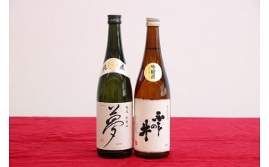 贈答用箱入 純米酒 吟醸酒 セット 720ml×2本 地酒 日本酒 王紋 ふじの井 夢 酒 晩酌 芳醇 四合瓶 王紋酒造 ふじの井酒造 人気 おすすめ 新潟県 新発田市