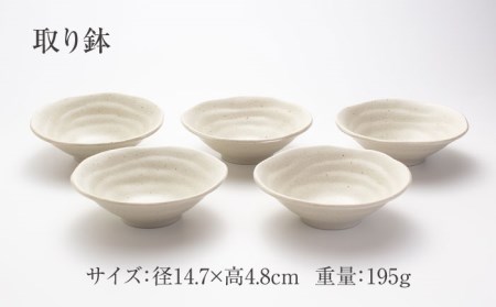 【美濃焼】石目 取皿 取鉢 10点 伊賀（白）【山銀深萱商店】食器 プレート ボウル ケーキ皿 副菜鉢 サラダボウル デザートボウル 家族 おもてなし パーティ 美濃焼 日本製 レンジ対応 食洗機対応