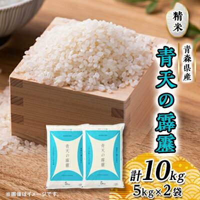 【ふるさと納税】青天の霹靂(5kg×2袋)　合計10kg_ 米 こめ お米 おこめ 精米 特A 青天の霹靂 5kg ブランド米 10kg 人気 おすすめ 送料無料 贈答 ギフト 2袋 青森県 セット 【配送不可地域：離島・沖縄県】【1039058】