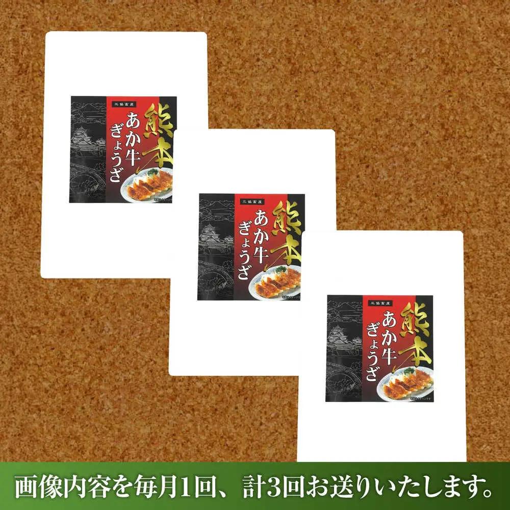 全3回定期便 熊本和牛あか牛ぎょうざセット(60個入り) BHAS051 ぎょうざ