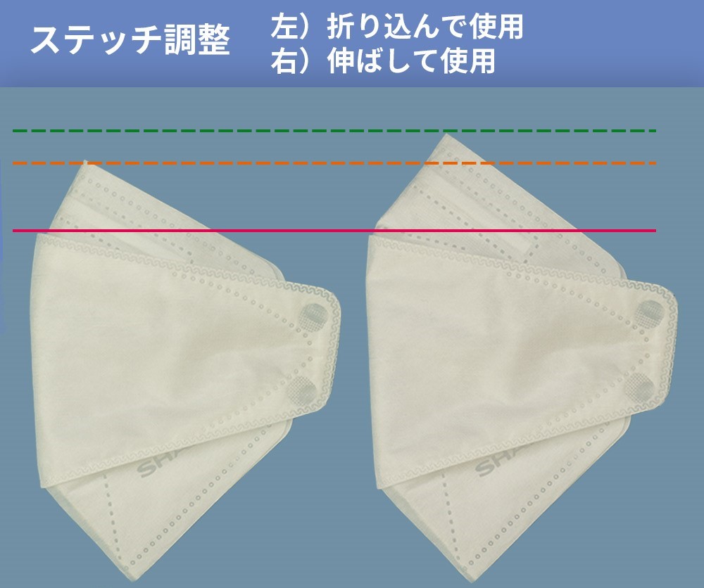 SH-07   シャープ 製 不織布 マスク 「 シャープ クリスタル マスク 」 抗菌 タイプ 個包装 15枚 入 | 飛沫 対策 日用品 日本製 立体_イメージ3