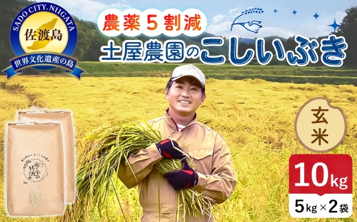 佐渡島産こしいぶき 玄米 10kg 令和8年産 農薬5割減 土屋農園 | 新潟県産こしいぶき 新潟産こしいぶき 佐渡産こしいぶき こしいぶき お米 米 玄米 げんまい おこめ コメ 10キロ にいがた さど 新潟県 佐渡市