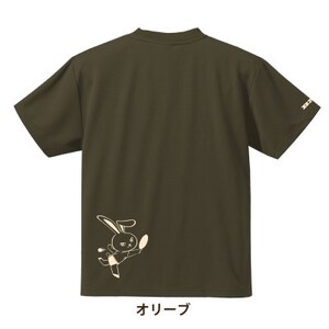 JTTA公認　卓球ユニフォーム【男女兼用(ドライ):150サイズ】うさぎ　オリーブ【1673475】