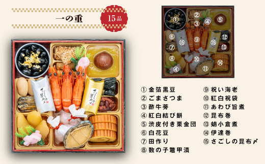 千賀屋謹製 2026年 迎春おせち料理「祝華千」和風三段重 3人前 全41品　冷蔵