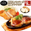 【ふるさと納税】和牛入りハンバーグ&特製メンチカツセット 合計780g ハンバーグ 約120g×4個 メンチカツ 約60g×5個 和牛 牛肉 豚肉 肉 惣菜 おかず 九州 長崎県 冷凍 送料無料