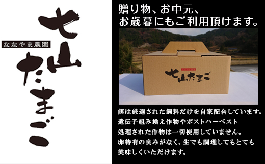 放し飼い！七山たまご 40個箱 (Ｍ〜Ｌサイズ相当) 玉子 生卵 鶏卵 佐賀県唐津産