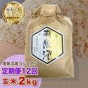 【ふるさと納税】【12ヶ月定期便】令和6年産 「越後湯沢産」玄米 2kg×12回【湯沢産コシヒカリ】南魚沼産 こしひかり【特A】